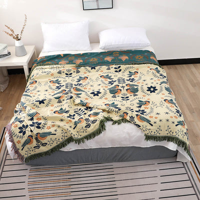 4 Layers Boho Throw Blanket Bed Sofa Cover - Boho Throw Blankets